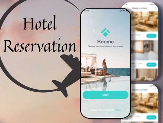 mockup mobile hotel reservation